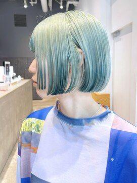 アルバム 銀座(ALBUM GINZA) グリーンボブ_チェリーブラウンフェミニンロング_ba411241