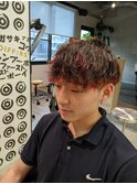 エンドカラー×波巻きスパイラルパーマ