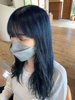 ヘアメイク アージュ 堀南店(hair make age) ブルーブラックカラー