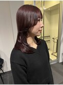 CAF松本/レイヤーカット/ボルドーカラー/大阪/心斎橋/美容室