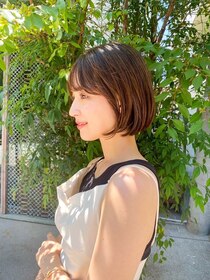 アンバー 池袋(amber) 切りっぱなしボブ/美髪/ピンクブラウン[池袋駅]