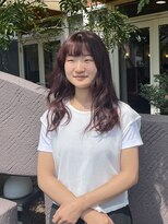 トップヘアー 玉島店(TOP HAIR)&nbsp;《TOPHAIR 玉島店/ もも》ワインレッド×セミロング