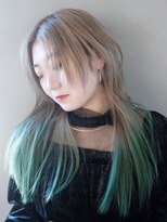 ホワイトブロンド姫カットレイヤー似合わせカット_ba504701