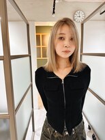 ネウィ 国分寺(newi)&nbsp;ミディアムレイヤー/ハイトーン/ブロンド/髪質改善