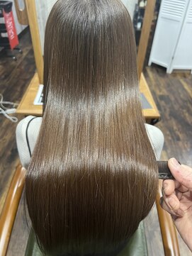 アイリーファンビリ(irie fambilly) 月1Rich髪質改善メテオカラー×オリーブベージュ