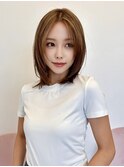 髪質改善/ハイライト/ブリーチ/ベージュ/レイヤーカット/韓国