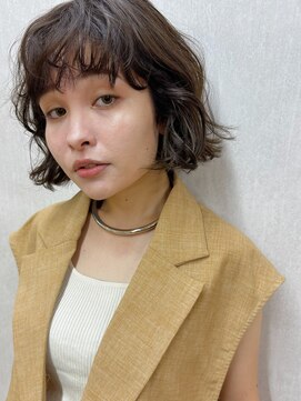 ガーデン 銀座(GARDEN) パーマ ボブボブパーマ ぷつっとボブ 黒髪 ニュアンスパーマ