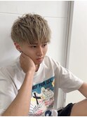 ホワイトメッシュ/ツイスト/ツイスパ/パーマ/メンズ/眉毛