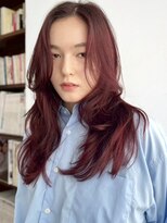 ベチカ(vetica)&nbsp;ロングウルフカット/フェイスレイヤー/ボルドーカラー