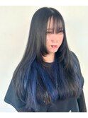 レイヤーカット×インナー青