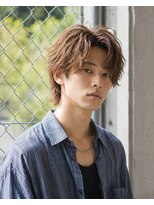 MEN's Baguz MEN'Sカット/ MEN'Sパーマ/ MEN'Sカラー ニュアンスブラウン×韓国風ミディアムレイヤー束感メンズヘア