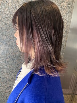 ウィルゴ(VIRGO) 【インナーカラー】ミディアム外ハネボブ×ラベンダーアッシュ