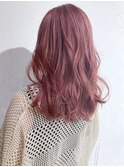 ベイビーピンク_ココアブラウンフリンジウェーブ_ba298501