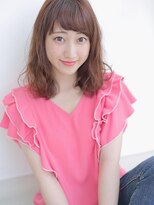 アグ ヘアー サンド 小倉守恒店(Agu hair sand)&nbsp;斜めバングのゆるふわミディ