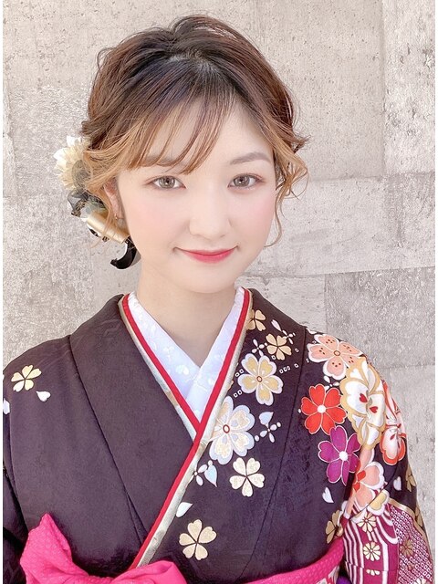 着物ヘアアレンジ  成人式  卒業式  お呼ばれ ヘアセット