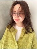 【石河安奈】大人かわいい似合わせくせ毛風パーマかき上げ前髪