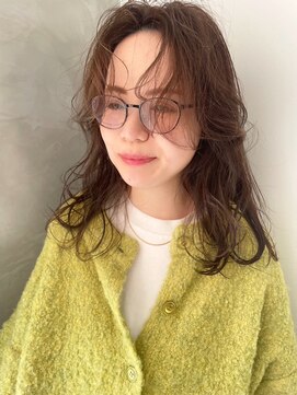 ガリカ 博多(Gallica) 【石河安奈】大人かわいい似合わせくせ毛風パーマかき上げ前髪