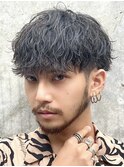波巻きスパイラルパーママッシュショート無造作パーマ刈り上げ