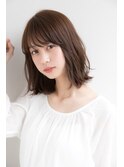 【Laf 岡本聡美】切りっぱなし大人ボブ/チョコレートカラー