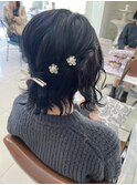 【結婚式/イベント】ボブハーフアップアレンジ