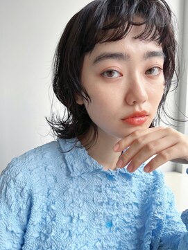 フィーリーカラー 大阪梅田店(feery color) オリーブベージュショートミニボブグレージュブリーチレイヤー