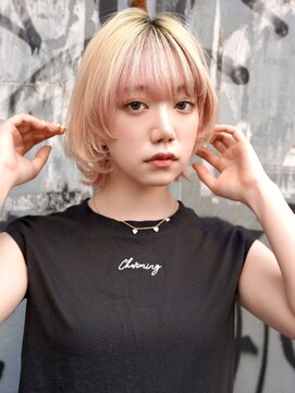 ブゾン(buZon) 【buZon ブゾン】マッシュウルフ☆前髪デザインカラー