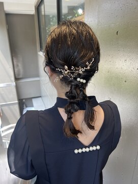 プランツヘアー 編みおろしヘア