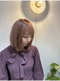 ピンク/ピンクベージュ／ボブ