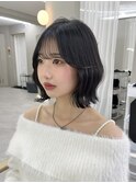 ガーリーウェーブボブヘア