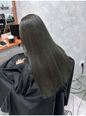 髪質改善＋オリーブカラー