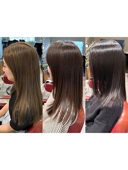 ◆自然質感×上質な手触りが叶う◆うねりやくせ毛でお悩みの方は、JAKEの髪質改善×縮毛矯正で決まり♪