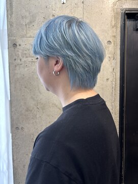 ラニヘアサロン(lani hair salon) 水色カラー/メンズカラー/メンズハイトーン/アクアブルー/