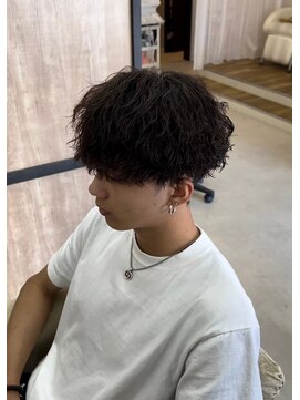 エッジ(EDGE) 大分メンズ刈り上げマッシュ波巻きスパイラルパーマスタイル