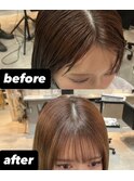 前髪割れ癖改善パーマ/クロスパーマ