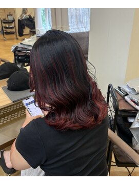 テーラヘアー ユーカリが丘店(TELA HAIR) レッドブラックアンブレラ