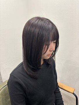 ジルヘアービカミ(Jill hair bikami) ミディアムレイヤー×ラベンダーグレー