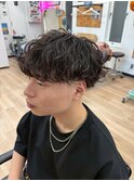 横浜西口メンズマッシュ波巻きパーマツイストパーマメンズパーマ