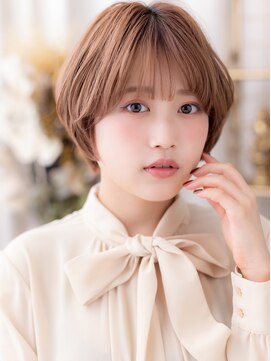 大人ガーリーオレンジゴールドプードルボブa上尾20代30代40代