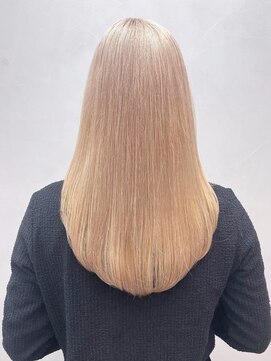 シオン(shion) ブロンドハイトーンブリーチロング_ba575131