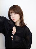 ミディアムレイヤー 美髪 透明感 イメチェン くびれ 髪質改善