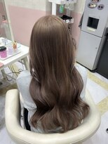 リー 梅田(Lee)&nbsp;eri/ケアブリーチ/Wカラー/くすみベージュ/ミルクティーベージュ
