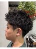 似合わせカット+スパイキーパーマ