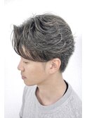 メンズ韓国センターパート×ニュアンスパーマで垢抜け