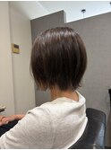 丸みショート×マットブラウン