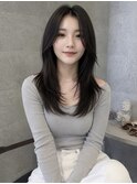 新宿駅/20代30代/韓国レイヤーカット【髪質改善/前髪/顔まわり】