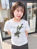 ユイマァル 岡山(YUIMARL) ラフウェーブ★20代30代40代岡山★レイヤーボブ★ビクシーカット