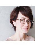 上品かつエレガント◆くせ毛を活かしたミディアムショート