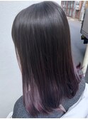 シアーパープル_くせ毛風,ヘアアレンジ,クラシカル