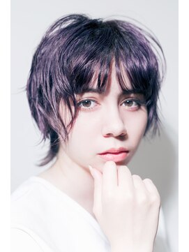 キッカ(kicca) 【kicca】マッシュウルフアクセントパープルスタイル