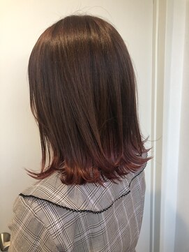 ケイズプラスカラン(HAIR AND MAKEUP K's PLUS calin) 【倉敷　沖/calin】裾カラーほんのりピンク